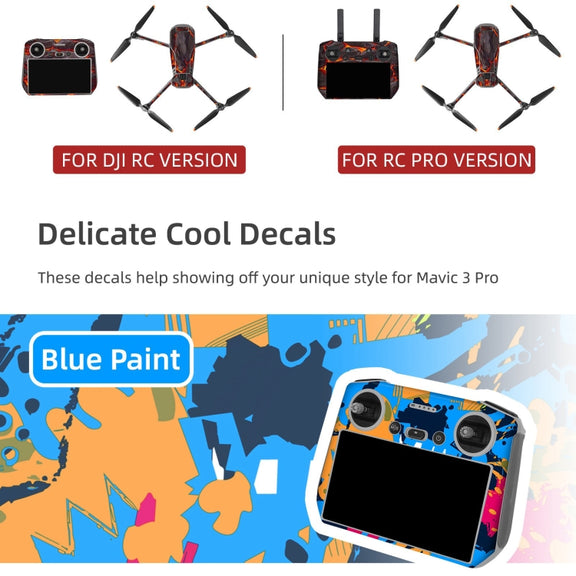 For DJI Mavic 3 Pro / RC Pro Sunnylife Drone Body Remote Control Decorative Stickers Set(Pink Cloud)