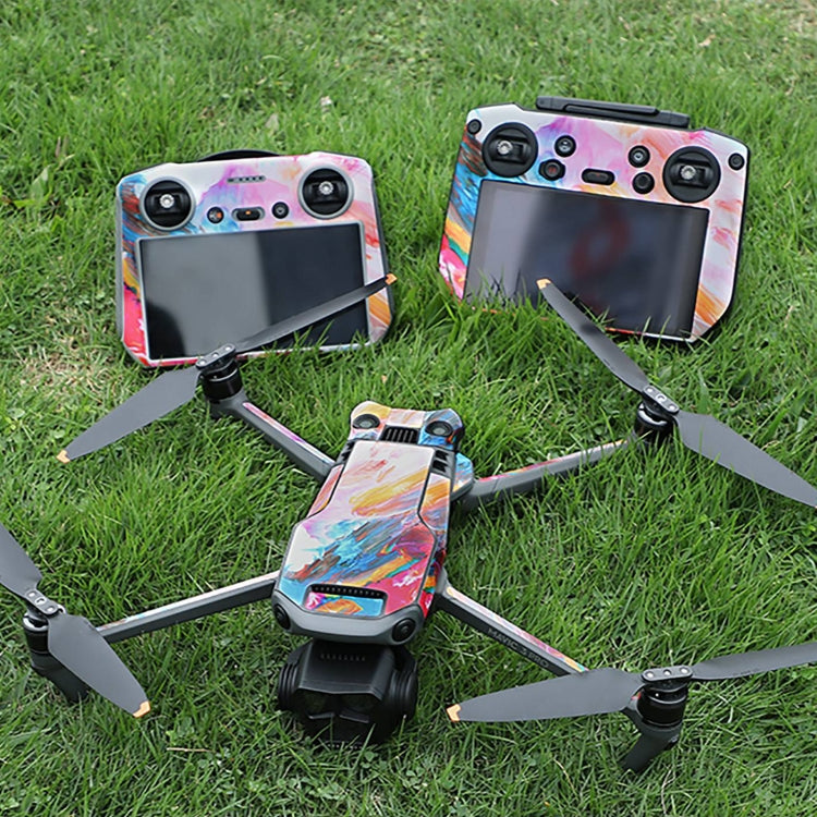 For DJI Mavic 3 Pro / RC Pro Sunnylife Drone Body Remote Control Decorative Stickers Set(Pink Cloud)