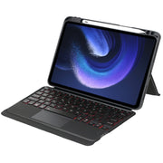 For Xiaomi Pad 6 / Pad 6 Pro T0N7-AS Detachable Pen Slot Touchpad Backlight Bluetooth Keyboard Leather Tablet Case(Black)