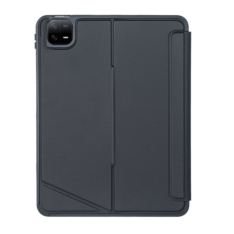 For Xiaomi Pad 6 / Pad 6 Pro T0N7-AS Detachable Pen Slot Touchpad Backlight Bluetooth Keyboard Leather Tablet Case(Black)