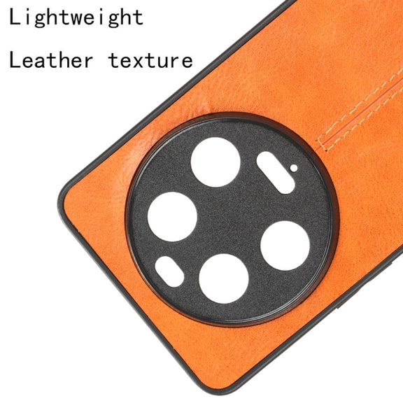 For Xiaomi 13 Ultra Sewing Cow Pattern Skin PC + PU + TPU Phone Case(Orange)
