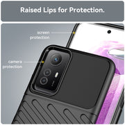 For Xiaomi Redmi Note 12S Thunderbolt Shockproof TPU Protective Soft Phone Case(Black)