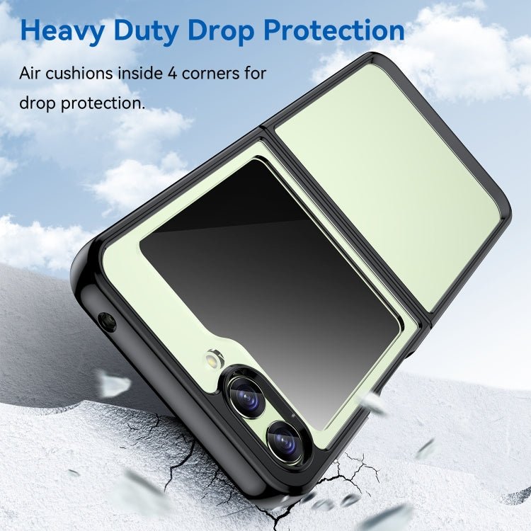 For Samsung Galaxy Z Flip5 Colorful Series Acrylic + TPU Phone Case(Black)