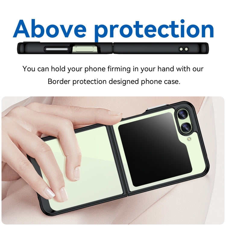 For Samsung Galaxy Z Flip5 Colorful Series Acrylic + TPU Phone Case(Black)