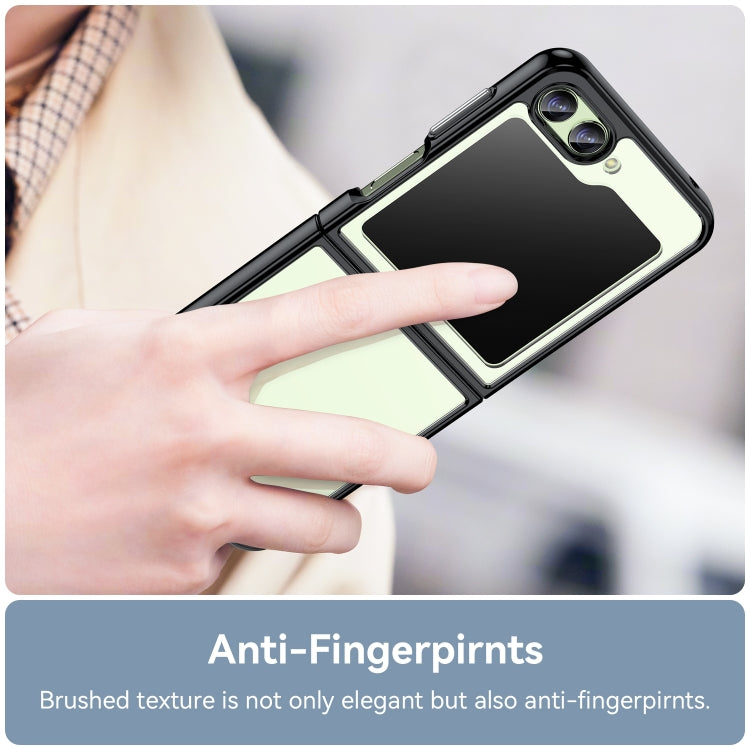 For Samsung Galaxy Z Flip5 Colorful Series Acrylic + TPU Phone Case(Black)