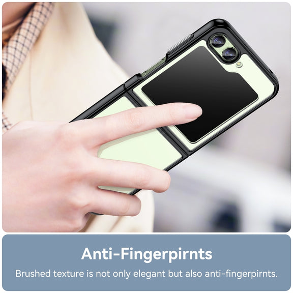 For Samsung Galaxy Z Flip5 Colorful Series Acrylic + TPU Phone Case(Black)