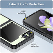For Samsung Galaxy Z Flip5 Colorful Series Acrylic + TPU Phone Case(Black)