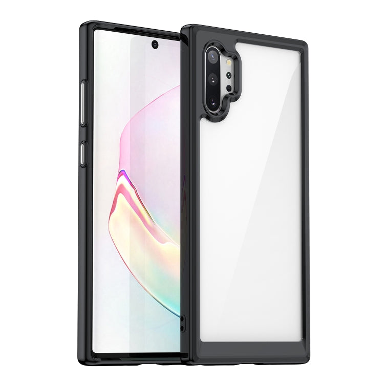 For Samsung Galaxy Note10+ Colorful Series Acrylic + TPU Phone Case(Black)
