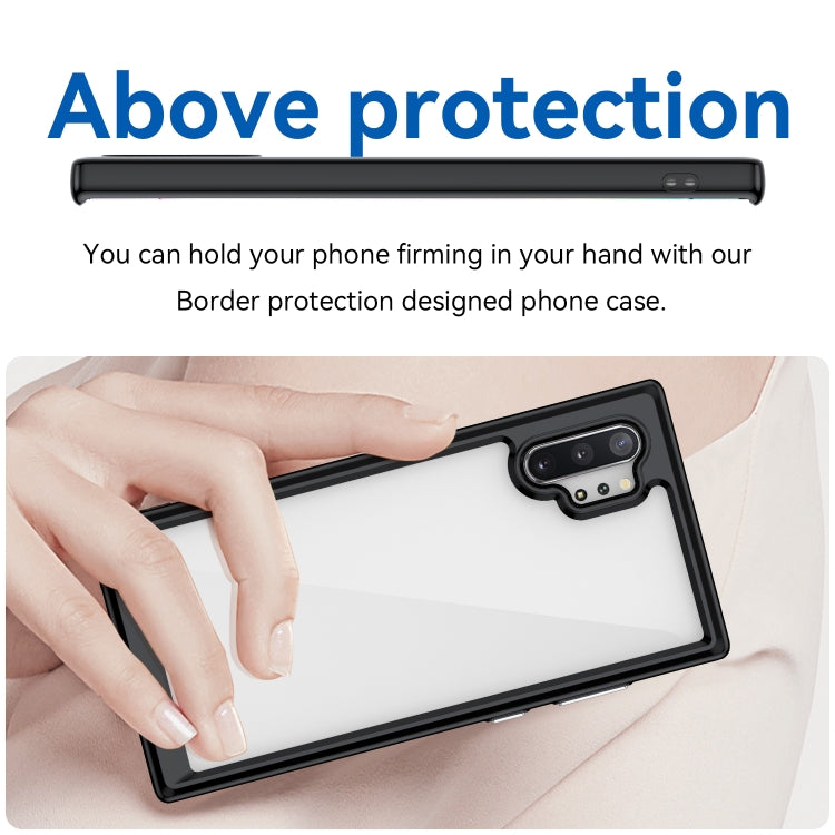 For Samsung Galaxy Note10+ Colorful Series Acrylic + TPU Phone Case(Black)