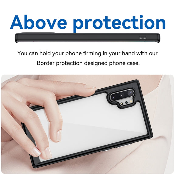 For Samsung Galaxy Note10+ Colorful Series Acrylic + TPU Phone Case(Black)