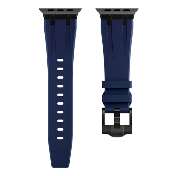 AP Silicone Watch Band For Apple Watch 8 41mm(Black Blue)