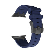AP Silicone Watch Band For Apple Watch SE 2022 44mm(Black Blue)