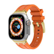 AP Silicone Watch Band For Apple Watch 4 40mm(Gold Orange) - Watch Bands by PMC TechLife | Online Shopping South Africa | PMC TechLife