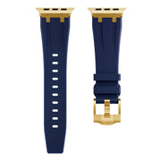 AP Silicone Watch Band For Apple Watch 3 42mm(Gold Blue)