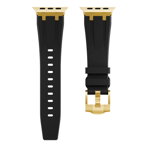 AP Silicone Watch Band For Apple Watch 2 38mm(Gold Black)