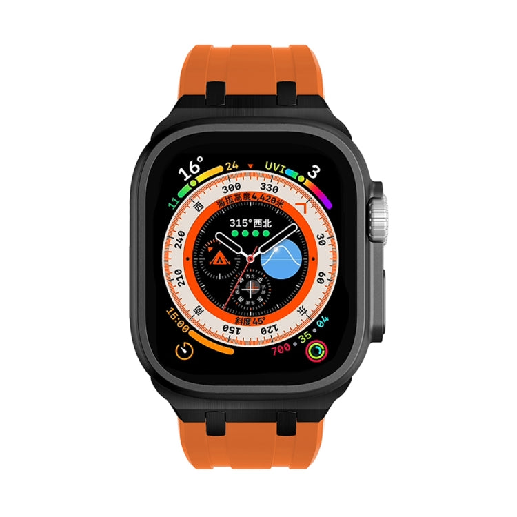AP Silicone Watch Band For Apple Watch 2 38mm(Black Orange)