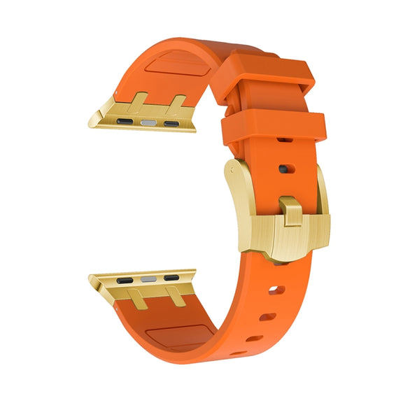 AP Silicone Watch Band For Apple Watch 2 38mm(Gold Orange)