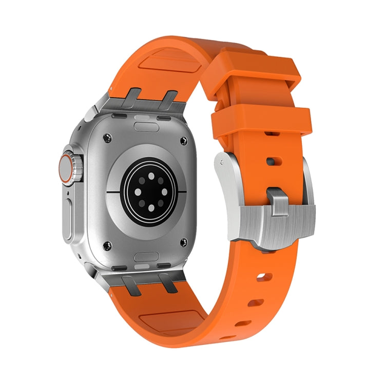 AP Silicone Watch Band For Apple Watch 2 42mm(Silver Orange)