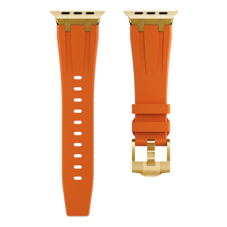 AP Silicone Watch Band For Apple Watch 38mm(Gold Orange)