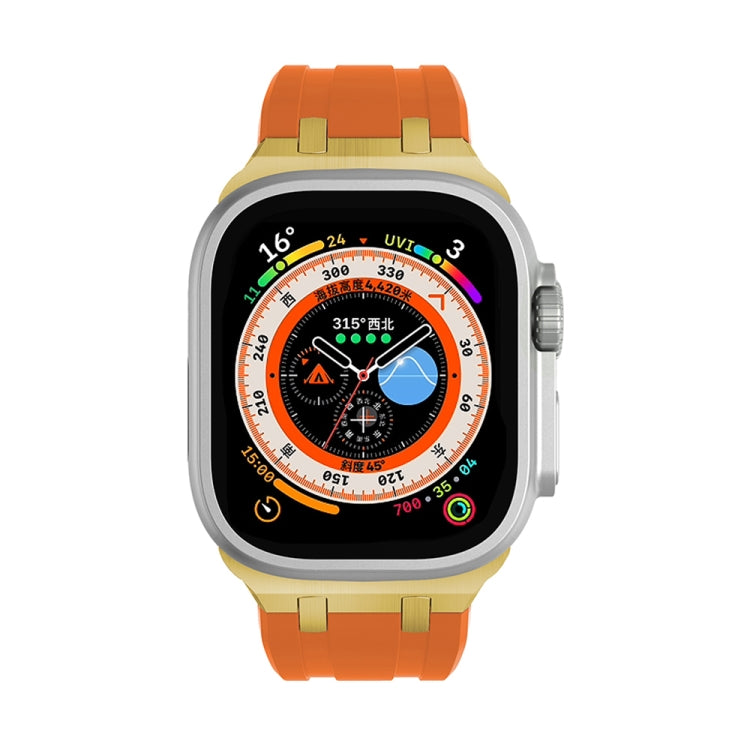 AP Silicone Watch Band For Apple Watch 38mm(Gold Orange)