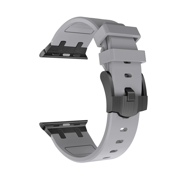 AP Silicone Watch Band For Apple Watch 38mm(Black Grey)