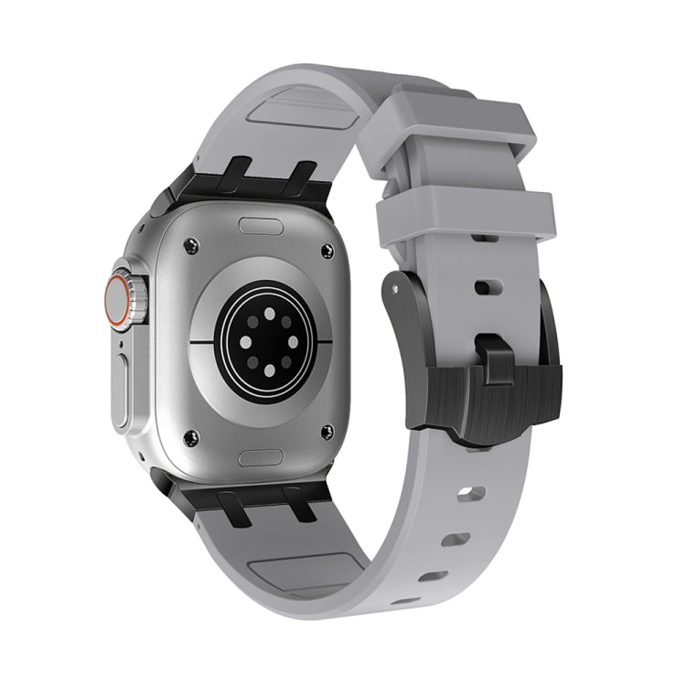 AP Silicone Watch Band For Apple Watch 38mm(Black Grey)