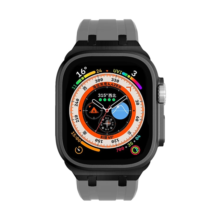 AP Silicone Watch Band For Apple Watch 38mm(Black Grey)