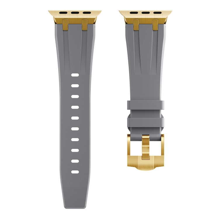 AP Silicone Watch Band For Apple Watch 38mm(Gold Grey)
