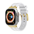 AP Silicone Watch Band For Apple Watch 38mm(Gold White) - Watch Bands by PMC TechLife | Online Shopping South Africa | PMC TechLife