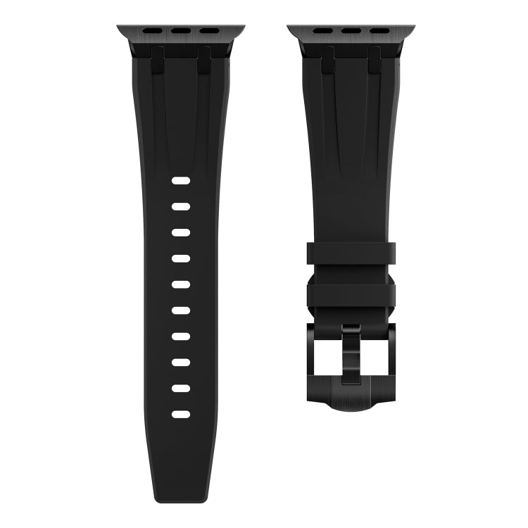 AP Silicone Watch Band For Apple Watch 42mm(Black Black)