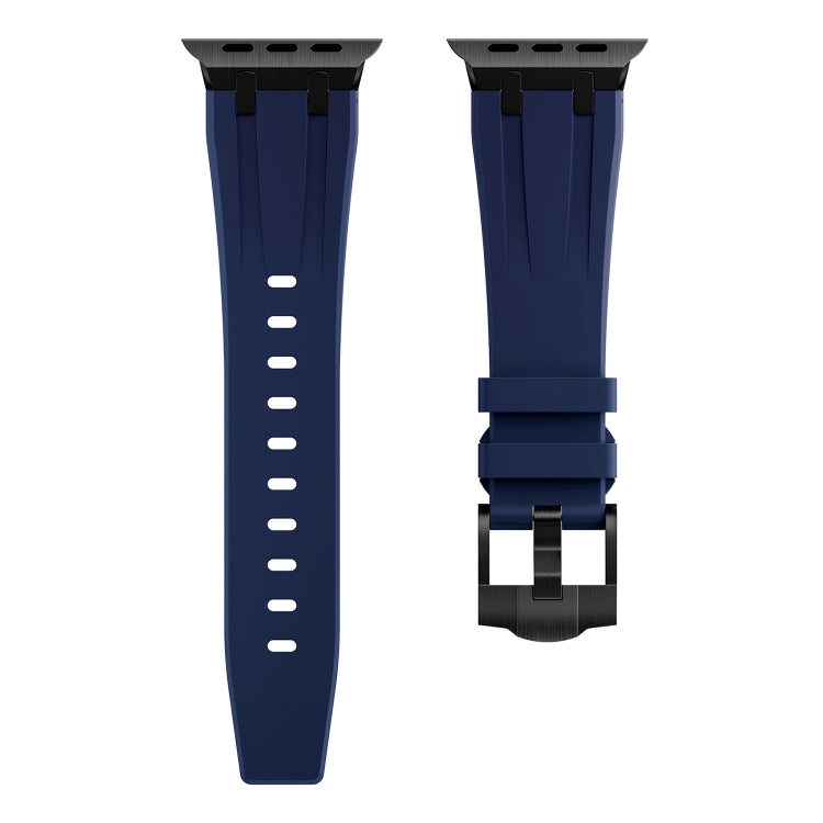 AP Silicone Watch Band For Apple Watch 42mm(Black Blue)