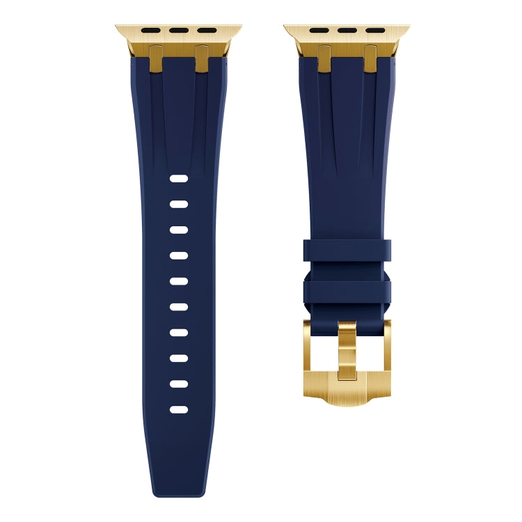 AP Silicone Watch Band For Apple Watch 42mm(Gold Blue)