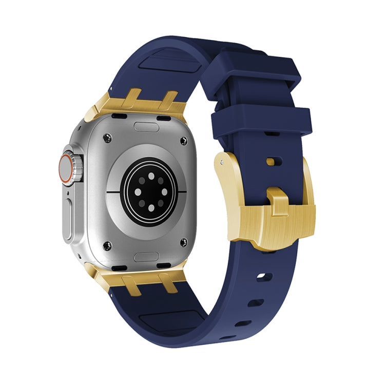 AP Silicone Watch Band For Apple Watch 42mm(Gold Blue)