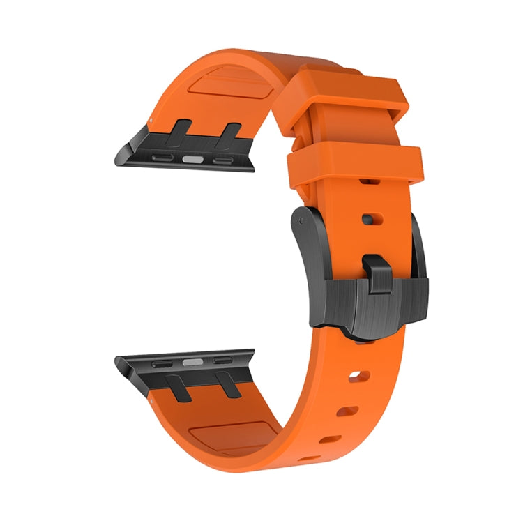AP Silicone Watch Band For Apple Watch 42mm(Black Orange)