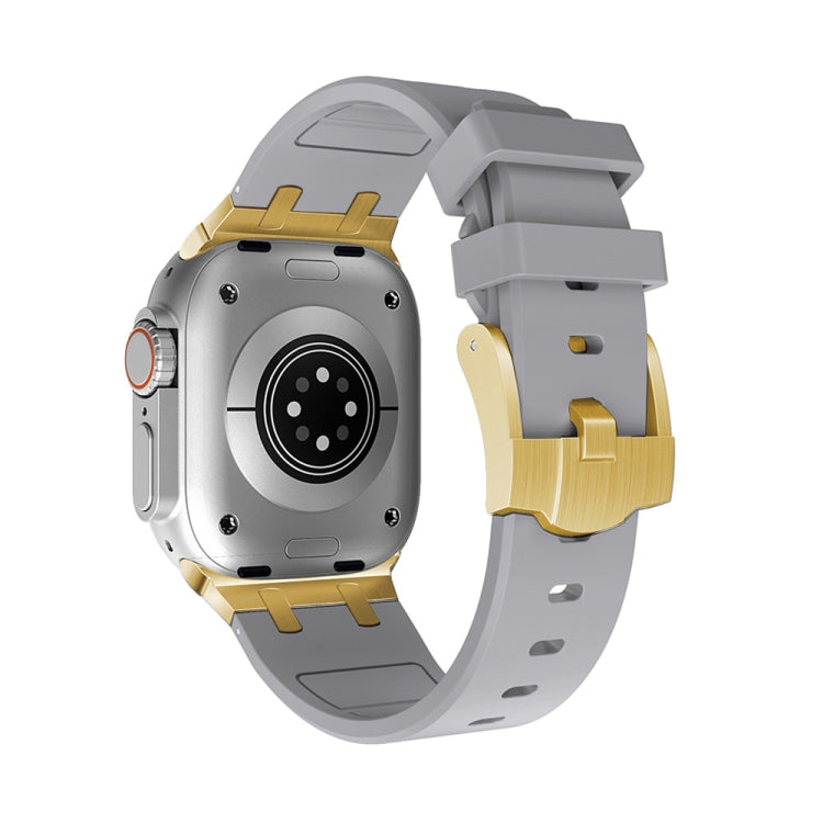 AP Silicone Watch Band For Apple Watch 42mm(Gold Grey)