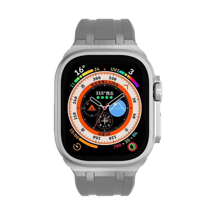AP Silicone Watch Band For Apple Watch 42mm(Silver Grey)