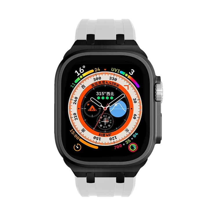 AP Silicone Watch Band For Apple Watch 42mm(Black White)
