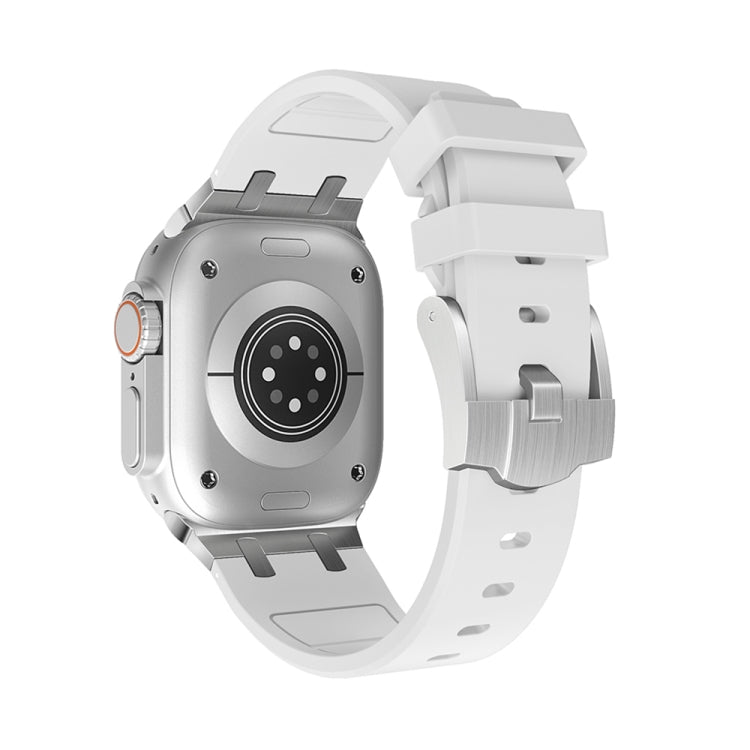 AP Silicone Watch Band For Apple Watch 42mm(Silver White)