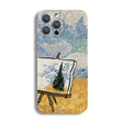 For iPhone 8 Plus / 7 Plus Precise Hole Oil Painting Pattern PC Phone Case(Landscape Painting) - More iPhone Cases by PMC TechLife | Online Shopping South Africa | PMC TechLife