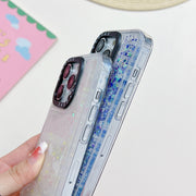 For iPhone 12 Pro Max Noctilucent Light Drip Glue Shockproof Phone Case(Green)