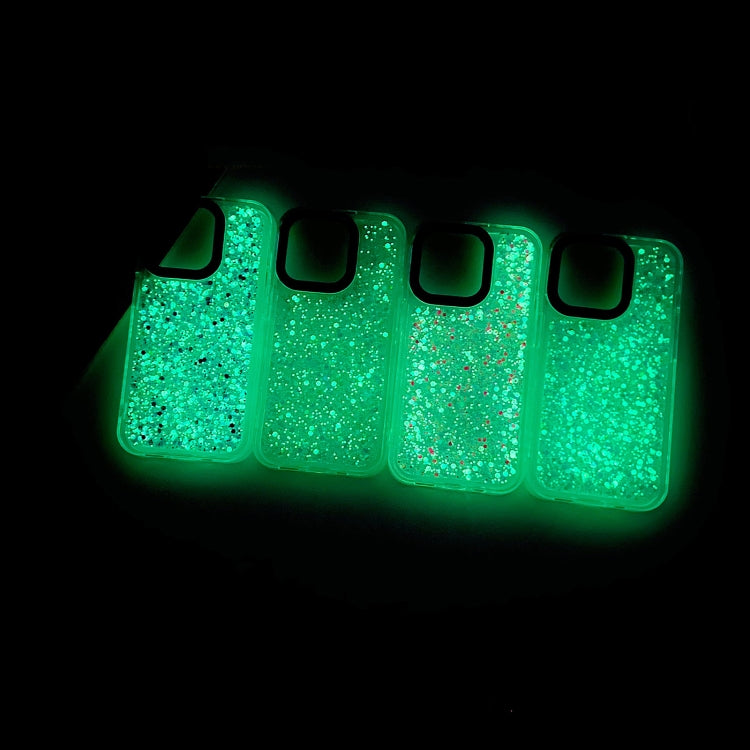 For iPhone 12 Pro Max Noctilucent Light Drip Glue Shockproof Phone Case(Green)