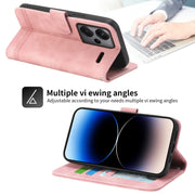 For Xiaomi Redmi Note 13 Pro+ Dierfeng Dream Line TPU + PU Leather Phone Case(Pink)