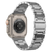 Double Rows Metal Watch Band For Apple Watch Ultra 49mm(Silver)