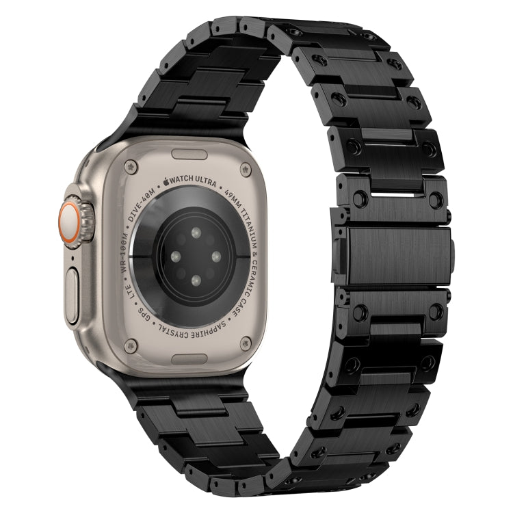 Double Rows Metal Watch Band For Apple Watch 38mm(Black)