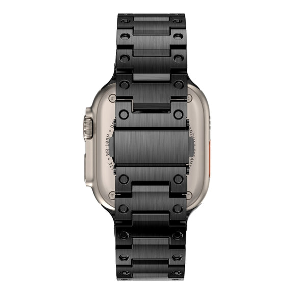 Double Rows Metal Watch Band For Apple Watch 38mm(Black)