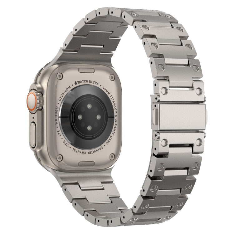 Double Rows Metal Watch Band For Apple Watch 38mm(Titanium)