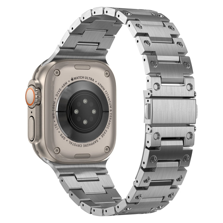 Double Rows Metal Watch Band For Apple Watch 38mm(Silver)