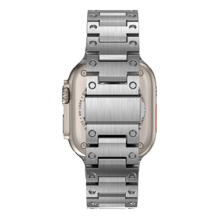 Double Rows Metal Watch Band For Apple Watch 38mm(Silver)