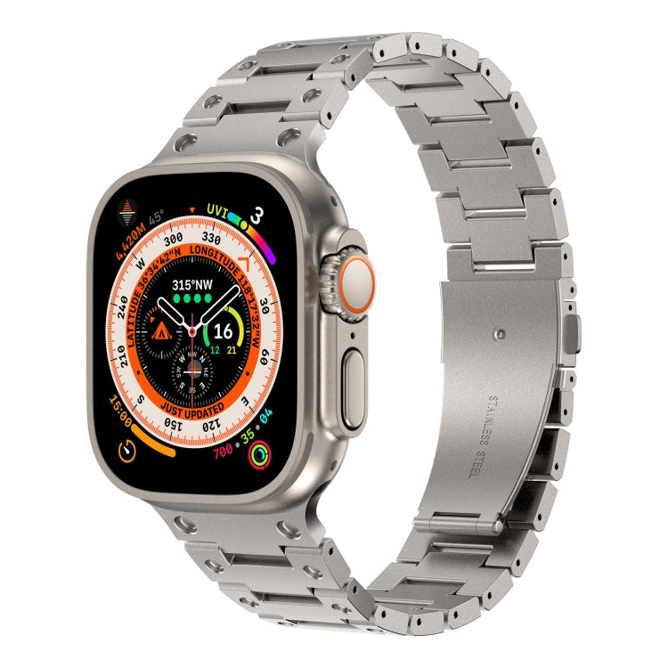 Double Rows Metal Watch Band For Apple Watch 42mm(Titanium)