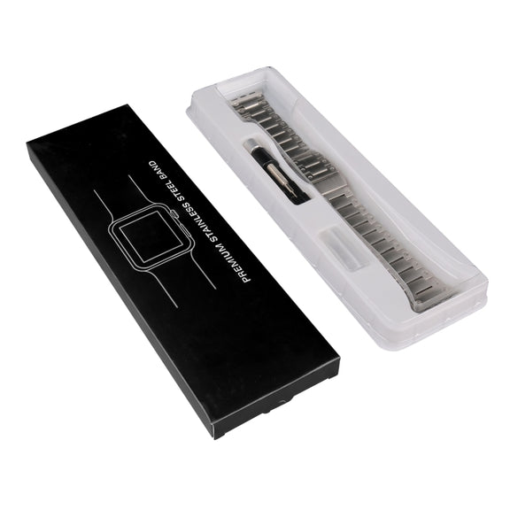 Double Rows Metal Watch Band For Apple Watch 6 44mm(Black)